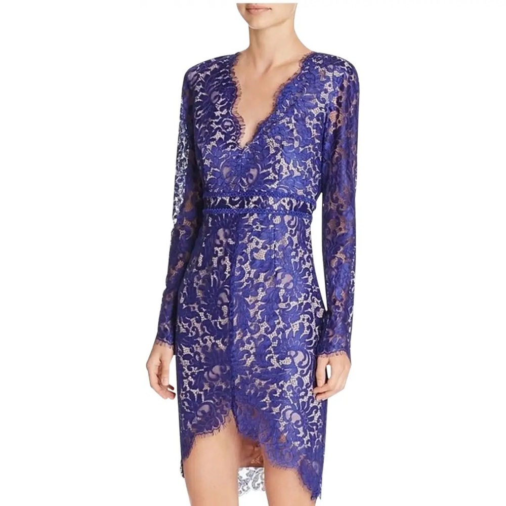 STYLE STALKER Navy Lace Dress